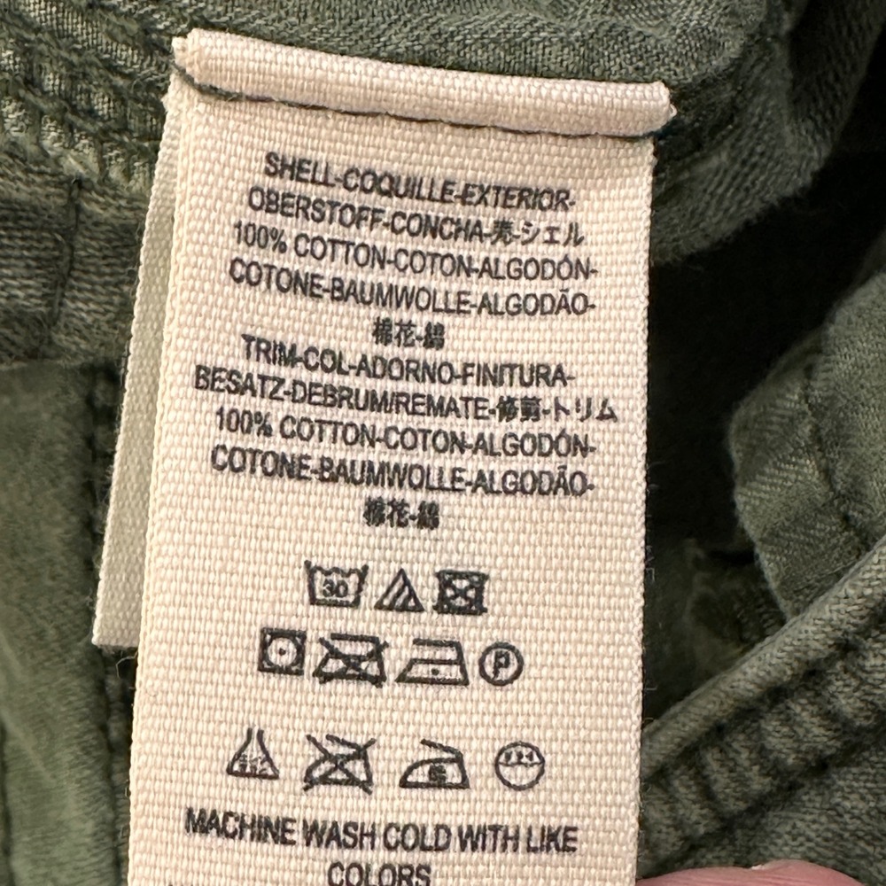 Free People Crochet Panel Cut Off Shorts Womens Size 6 Olive Green | Boho Core - Picture 6 of 9